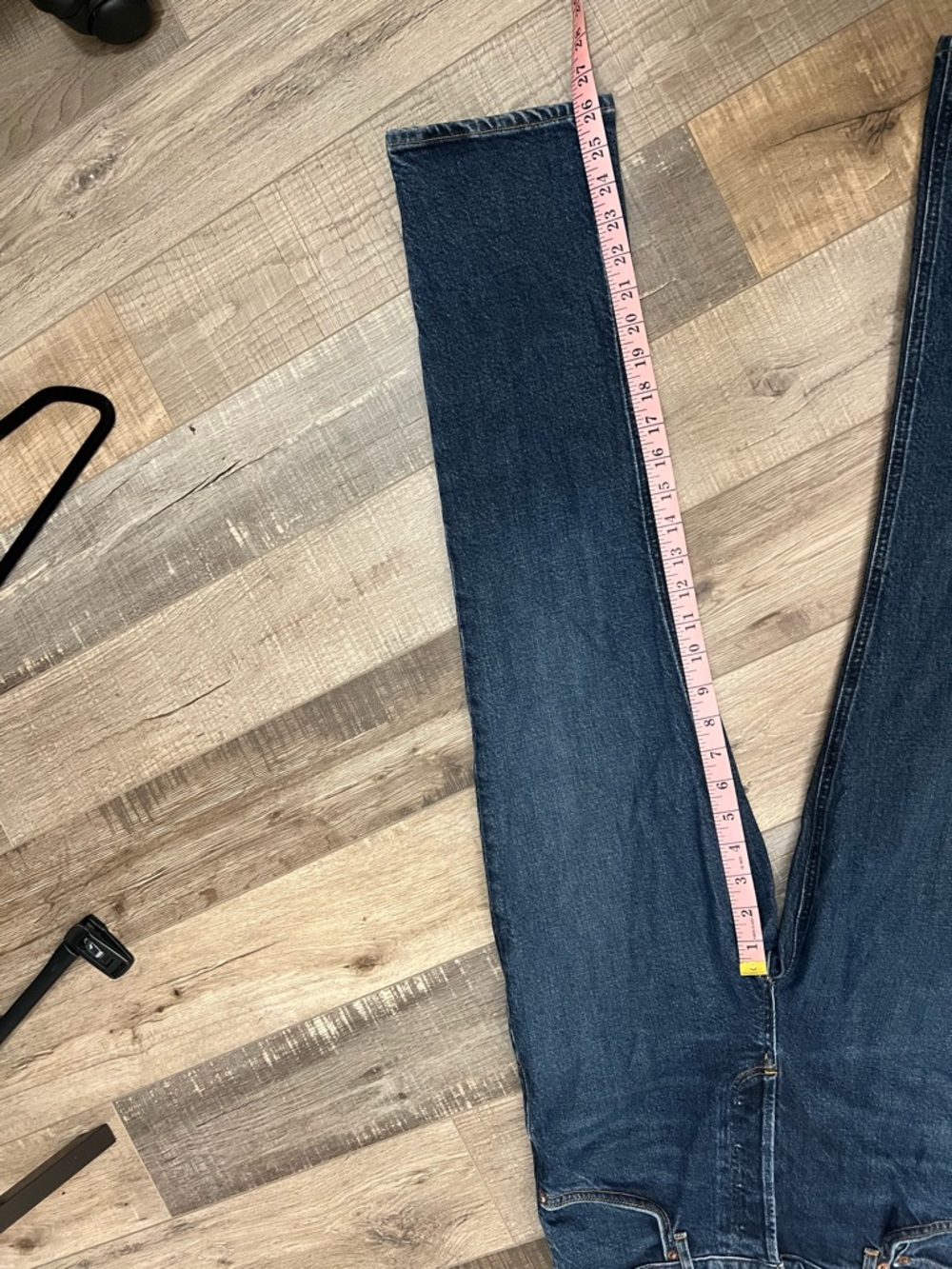 Agolde Straight Leg Jeans in Deep Blue Wash size 27 EUC - Picture 7 of 13